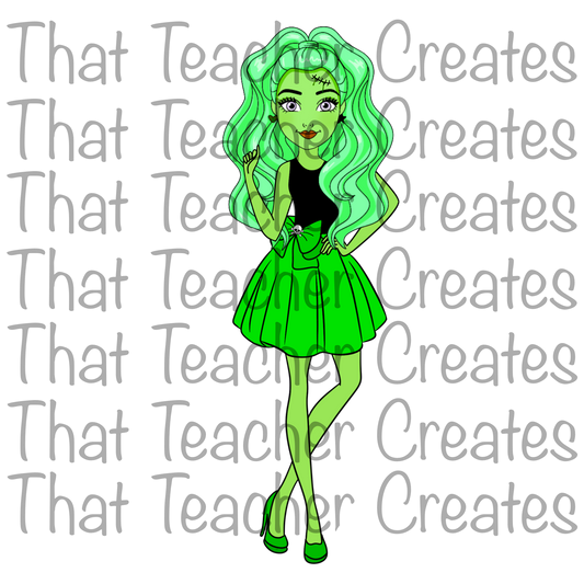 Bright green Barbie