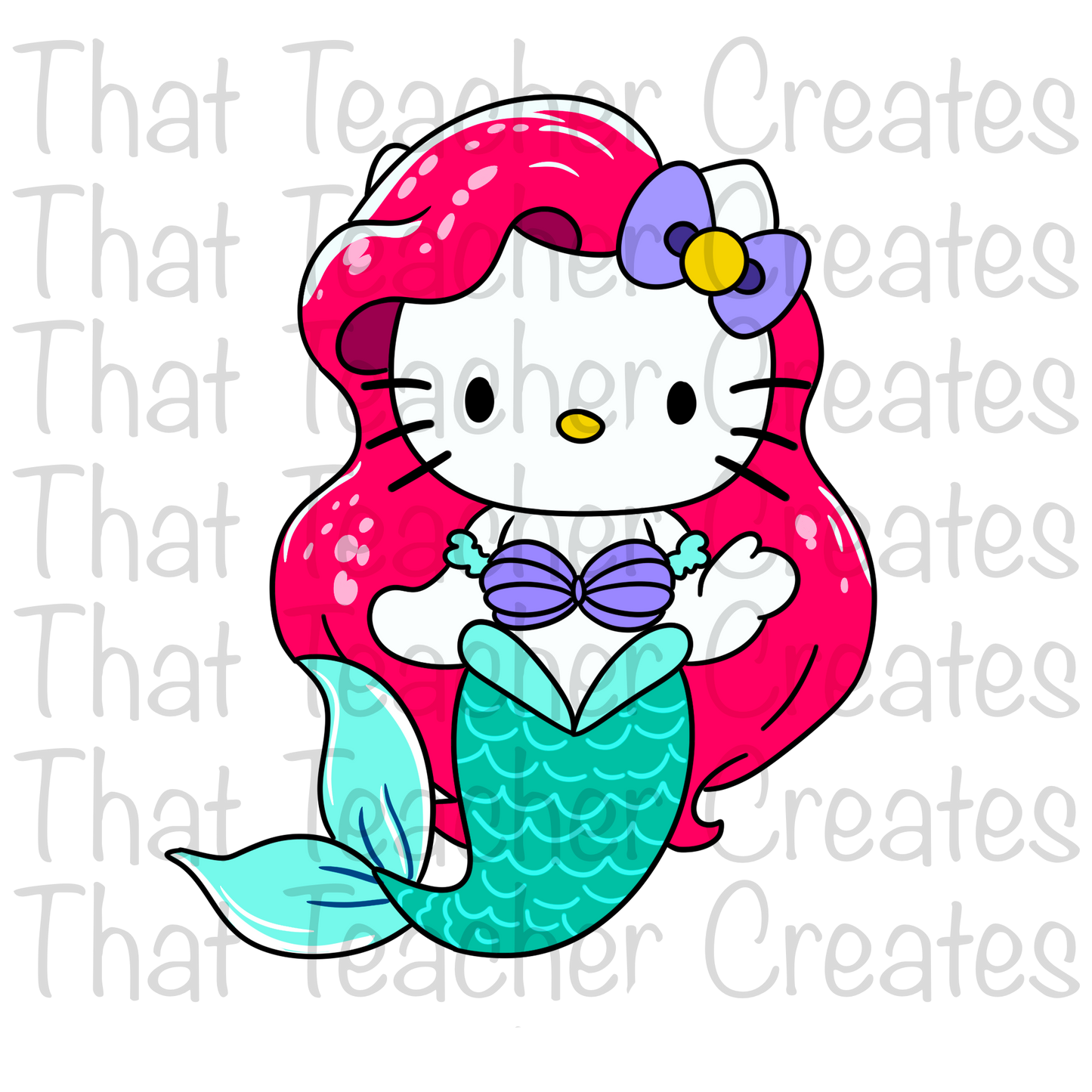 Little mermaid hello Kitty mashup