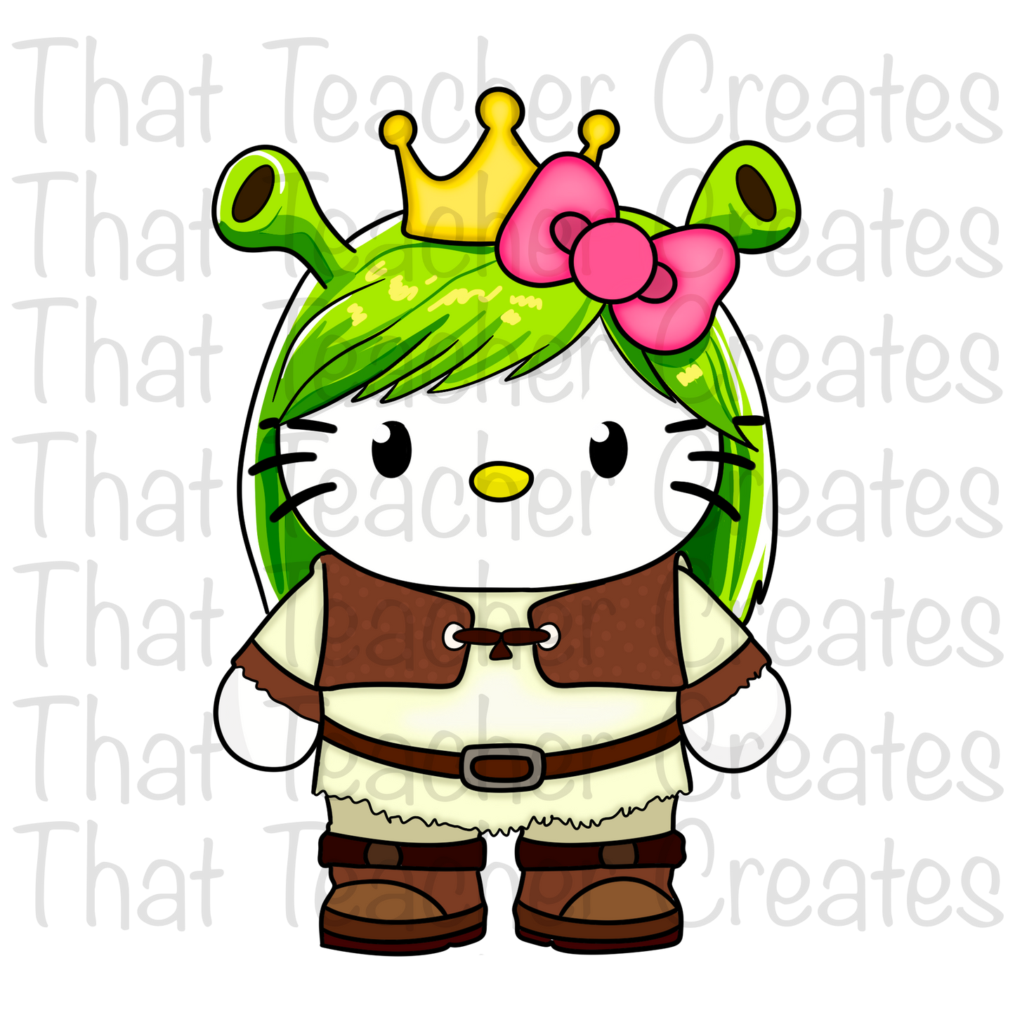 Shrek hello kitty mashup