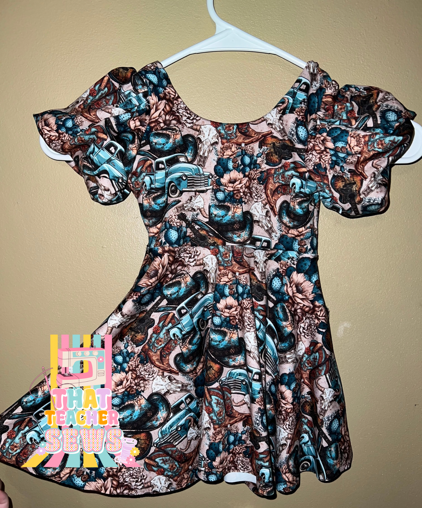 2T Puff Sleeve Dress