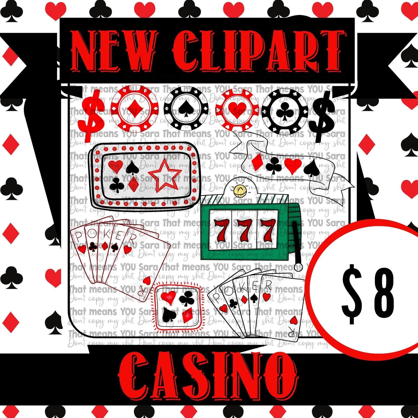 Casino set clipart