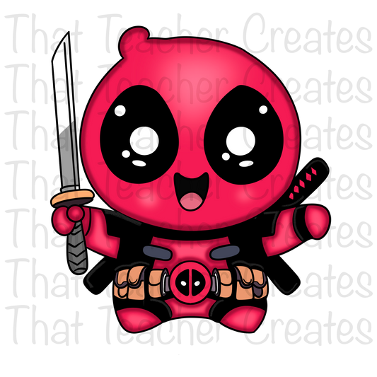 Cartoon baby Deadpool