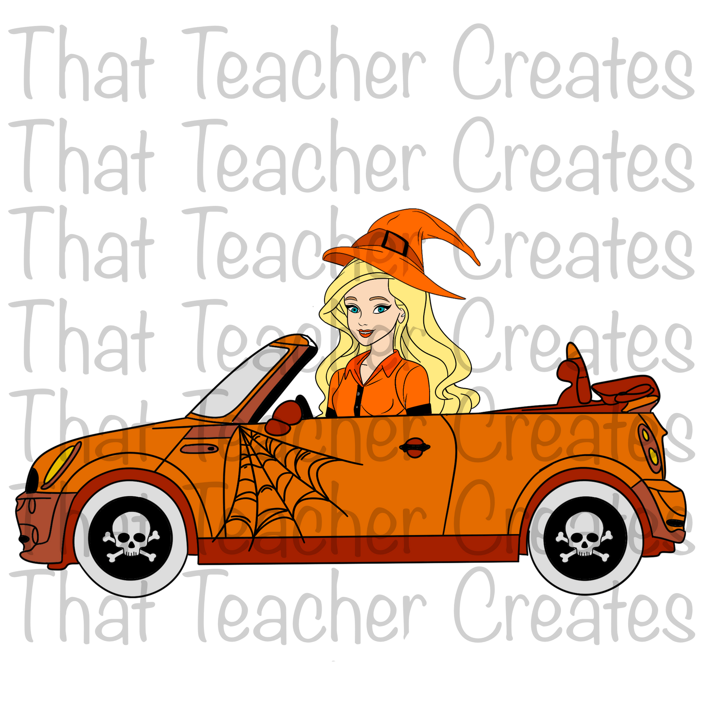 Halloween Barbie car