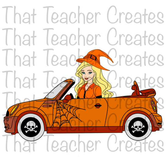 Halloween Barbie car