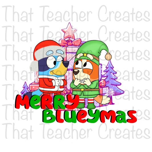 Blueymas seamless and PNG